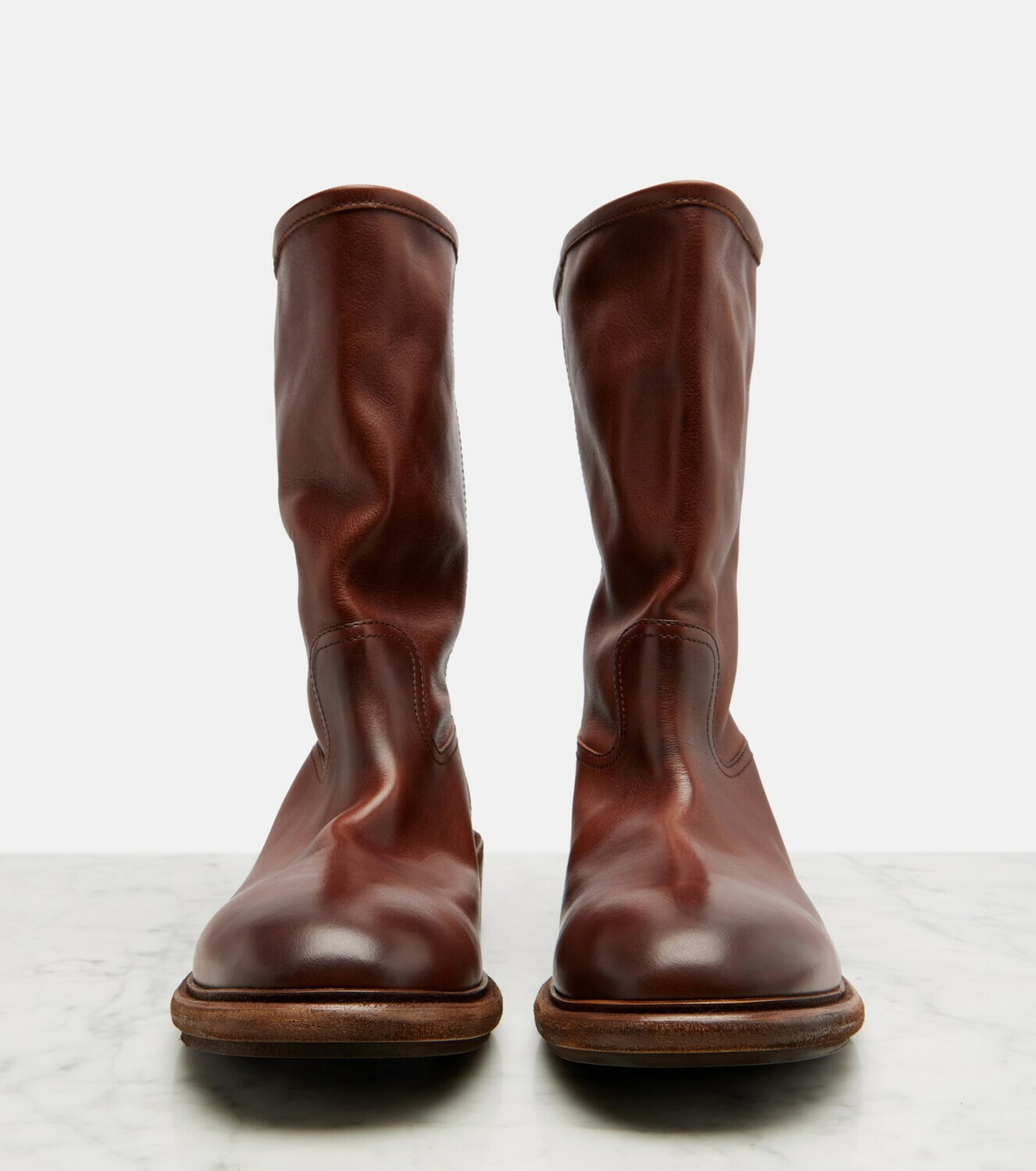 Prada Leather mid-calf boots