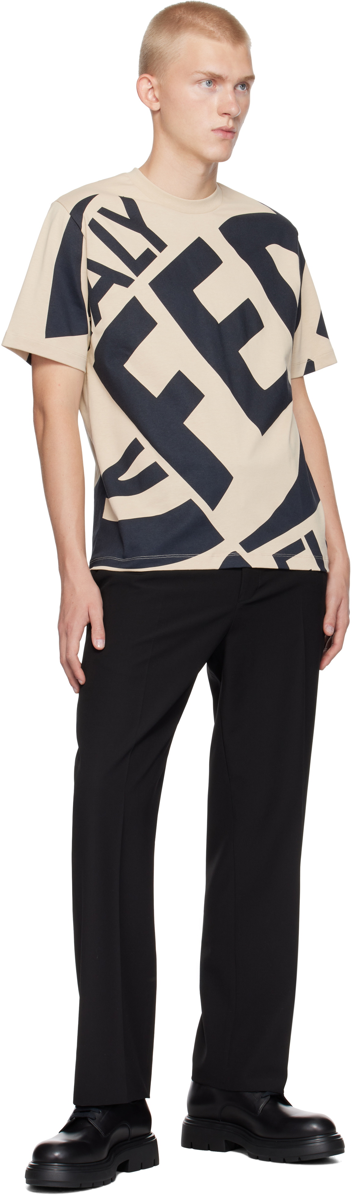 Ferragamo Beige Graphic T-shirt
