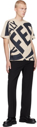 Ferragamo Beige Graphic T-shirt