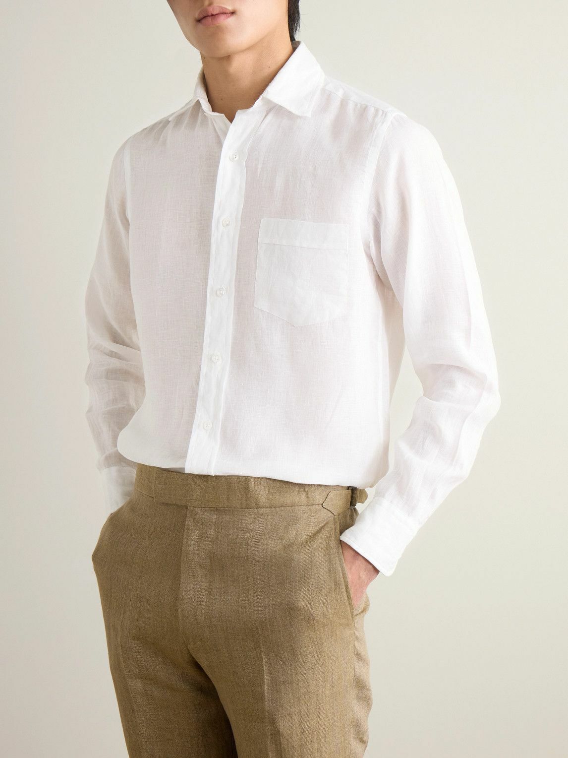 Kingsman - Drake's Linen Shirt - White