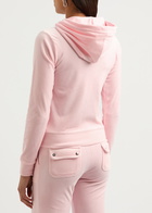 Juicy Couture Robertson Hooded Velour Sweatshirt Light Pink