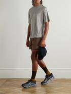 Portal - Marka Liner 5" Mesh-Trimmed Recycled-Shell Running Shorts - Brown
