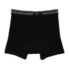 Polo Ralph Lauren Three-Pack Grey and Black Boxer Briefs