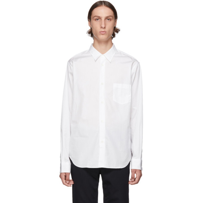 Photo: Comme des Garcons Homme White Cotton Pocket Shirt