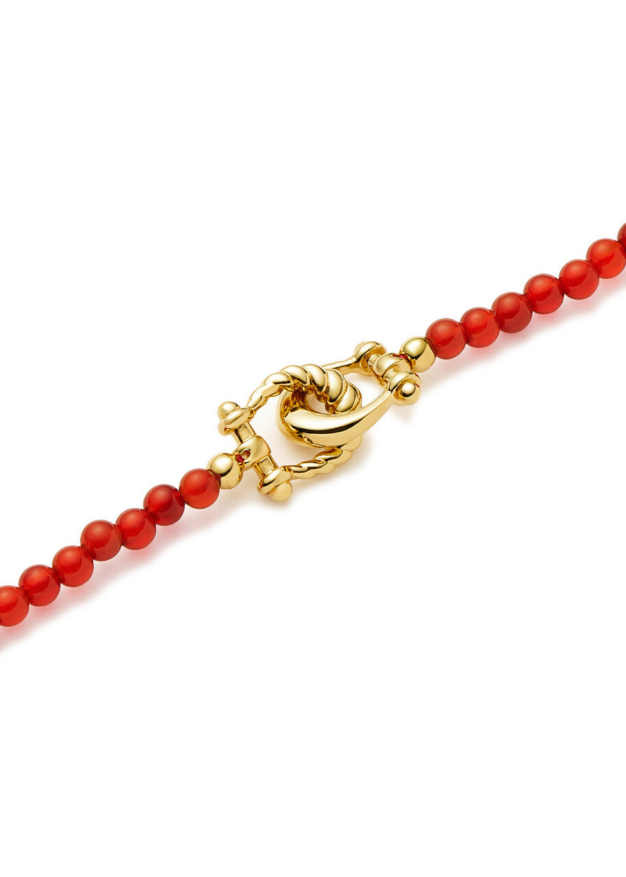 Missoma Lunar New Year Horseshoe Beaded Bracelet Gold