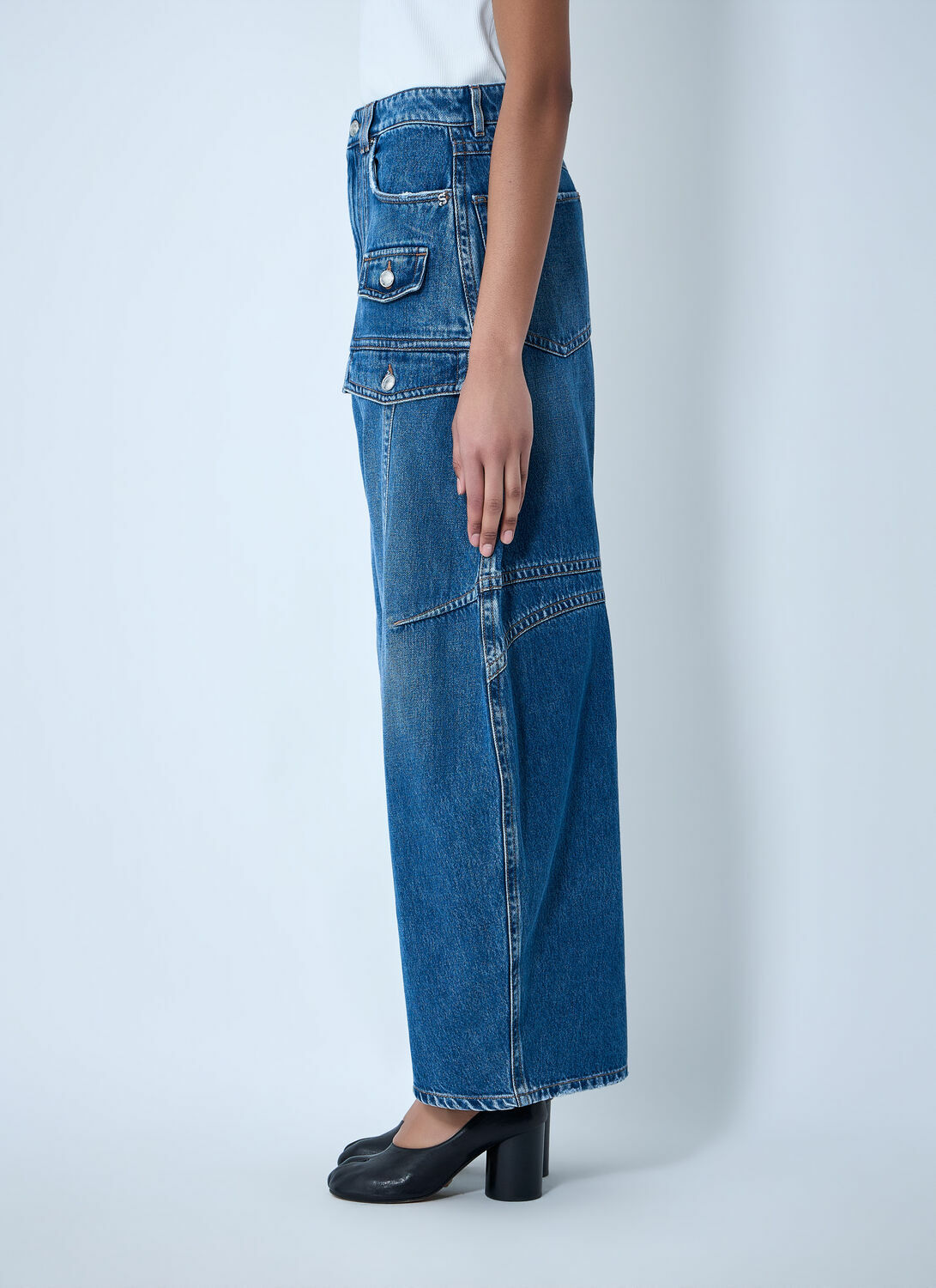 Sportmax Wide-Leg Denim Trousers