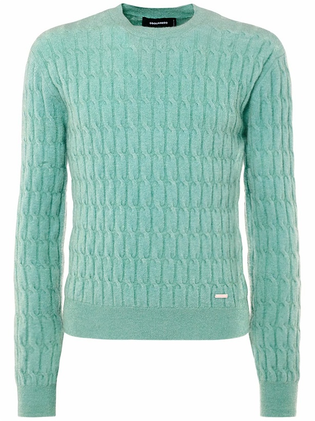 Photo: DSQUARED2 - Cable Knit Mohair Blend Sweater