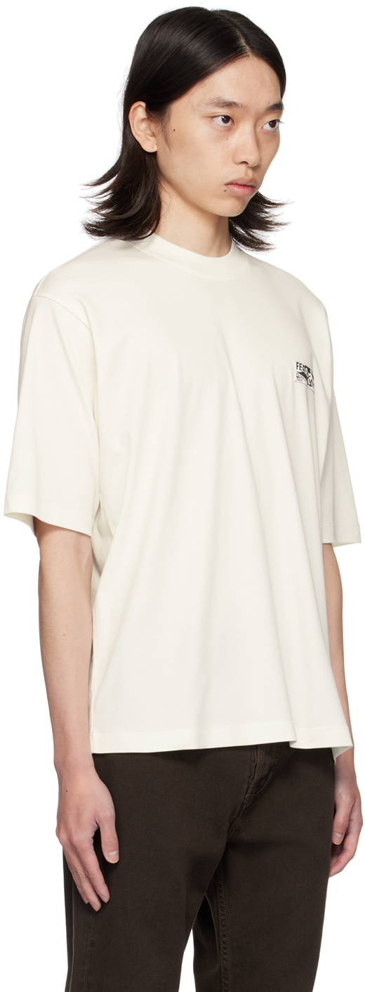 Ferragamo White Cotton & Silk T-Shirt