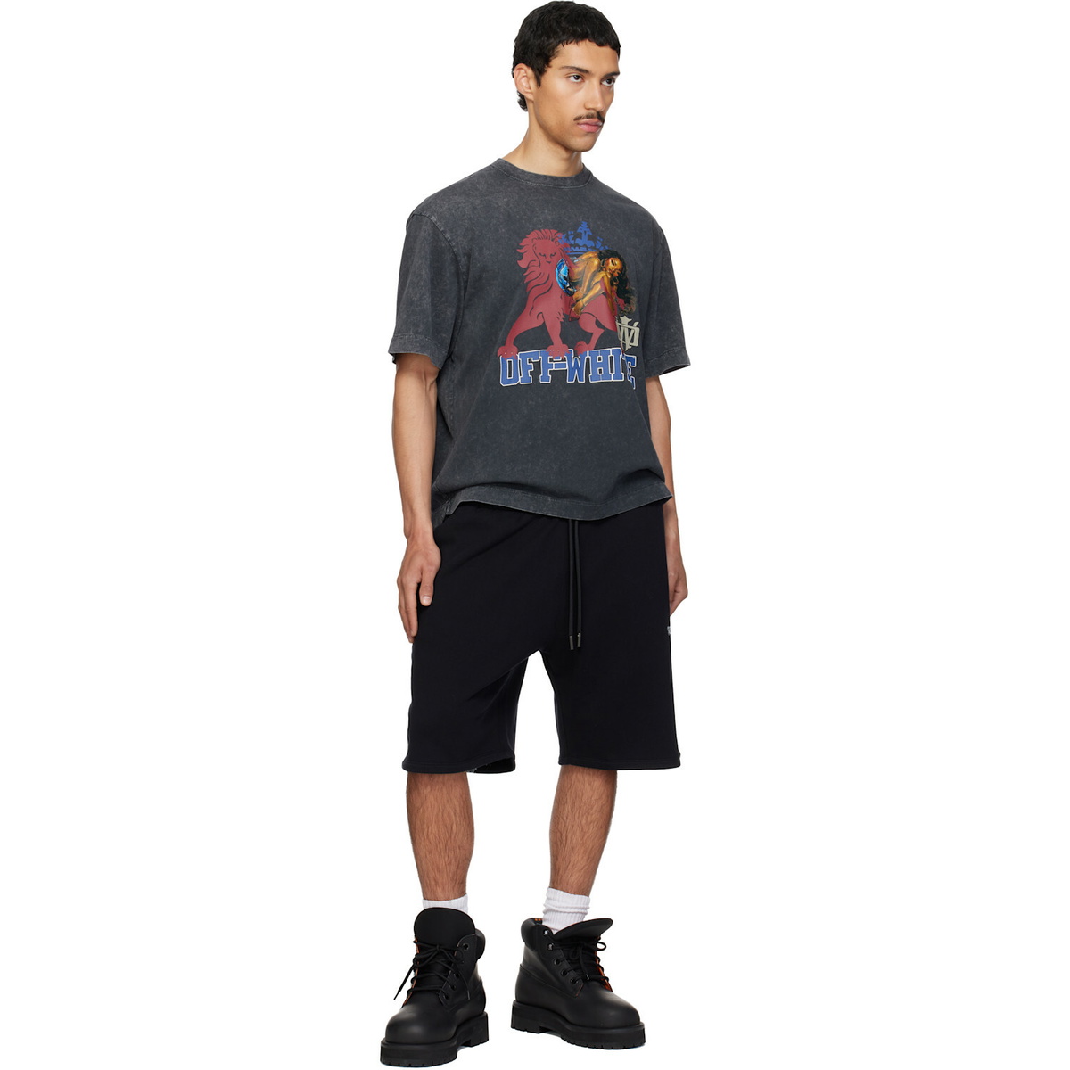 Off-White Black Royal Girl Skate T-shirt