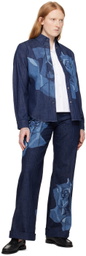 Kenzo Indigo Kenzo Paris Rose Tailored Jeans