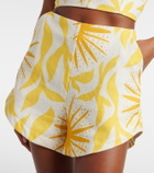 Cala de la Cruz Bahamas printed linen shorts