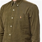 Polo Ralph Lauren Men's Corduroy Button Down Shirt in Defender Green