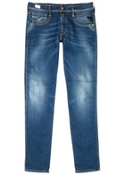 Replay Anbass Hyperflex Re-Used Blue Slim-leg Jeans Mid Blu