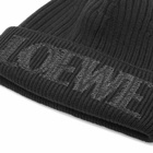 Loewe Men's Logo Beanie in Black 
