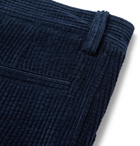 ACNE STUDIOS - Ross Wide-Leg Cotton-Blend Corduroy Shorts - Blue