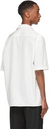 Fendi Off-White Poplin Short Sleeve Shirt