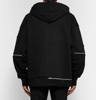 Alexander McQueen - Oversized Zip-Detailed Fleece-Back Cotton-Jersey Zip-Up Hoodie - Men - Black