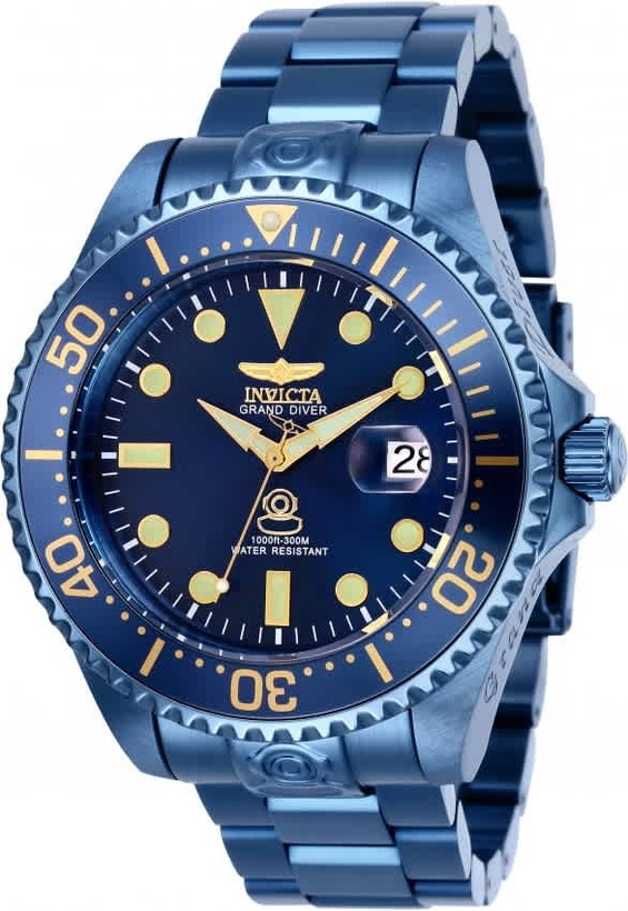 Photo: Invicta Pro Diver Date Automatic Blue Dial Mens Watch 27751