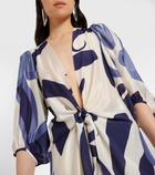 Adriana Degreas Algae printed puff-sleeve shirt