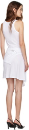 Coperni White Knotted Jersey Minidress