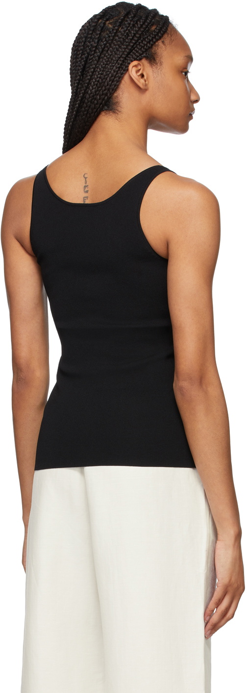 Totême Black Compact Knit Tank Top Toteme