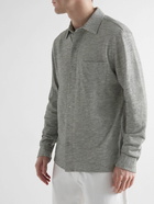 Mr P. - Mélange Organic Cotton-Piqué Shirt - Gray