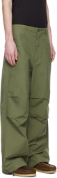 Engineered Garments Khaki Pleated Knee Trousers