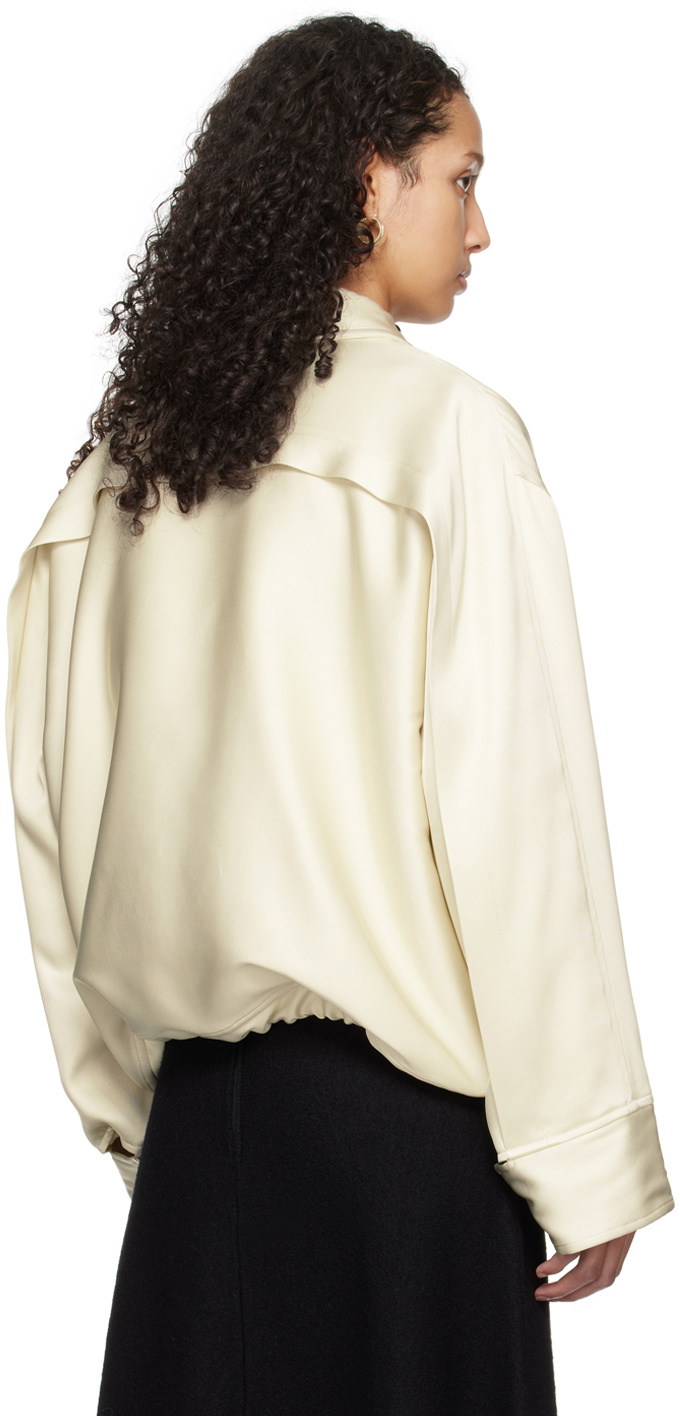 Jil Sander Off-White Padded Bomber Jacket