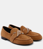 Proenza Schouler Monogram suede loafers