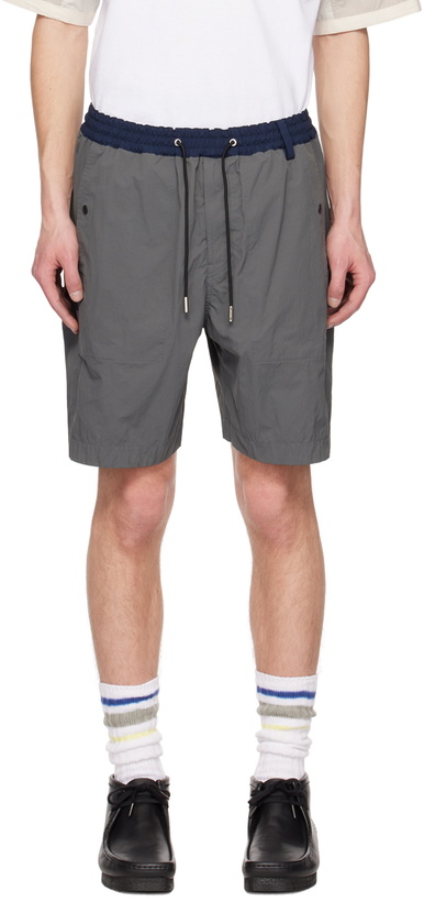 Photo: sacai Gray Patch Pocket Shorts