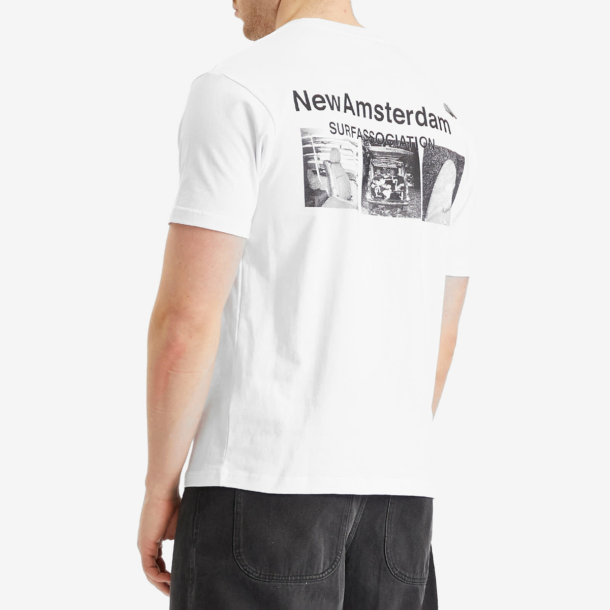 New Amsterdam Surf Association Men's Photo Print T-Shirt in White