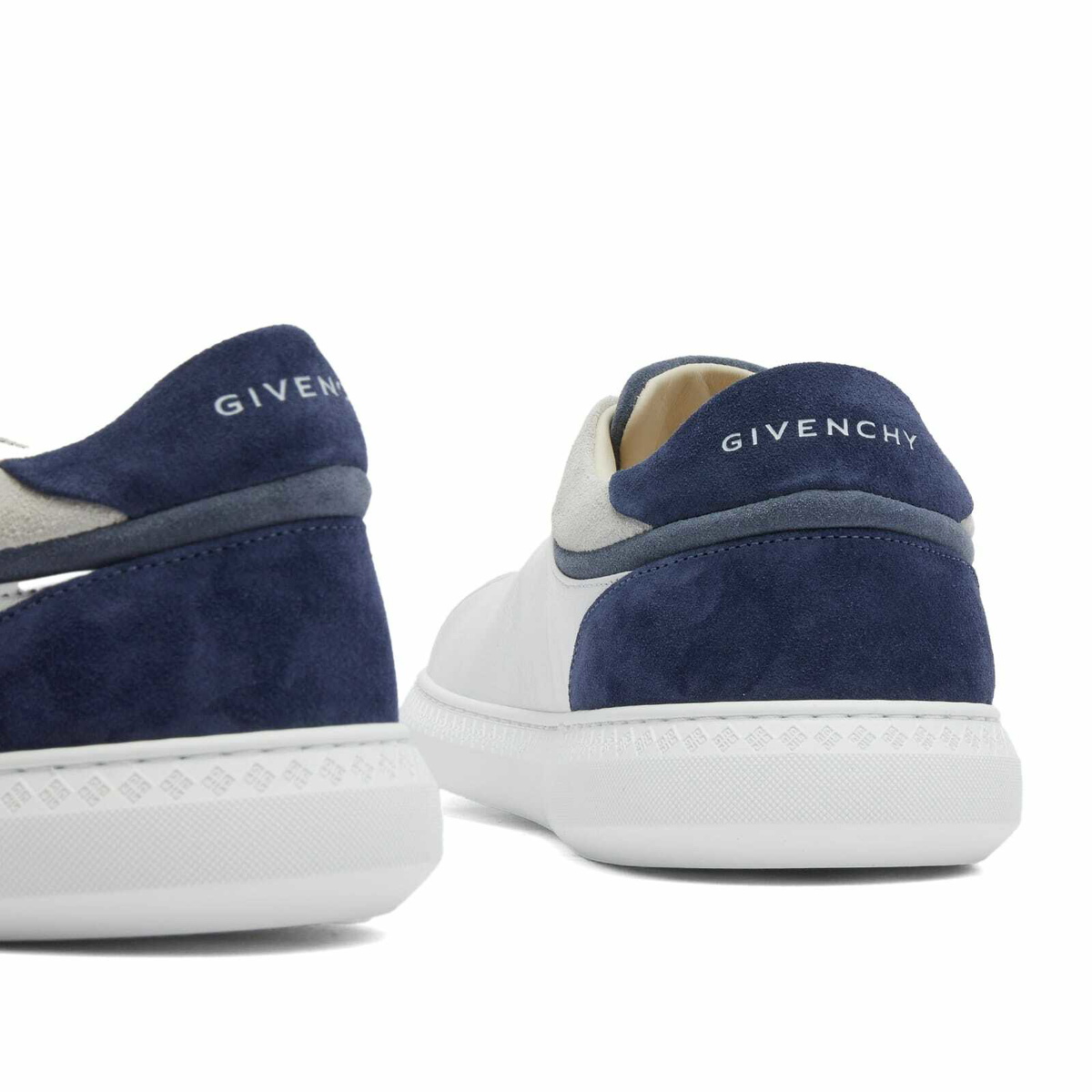Givenchy Men's G Set Low Top Elastic Sneakers in White/Blue
