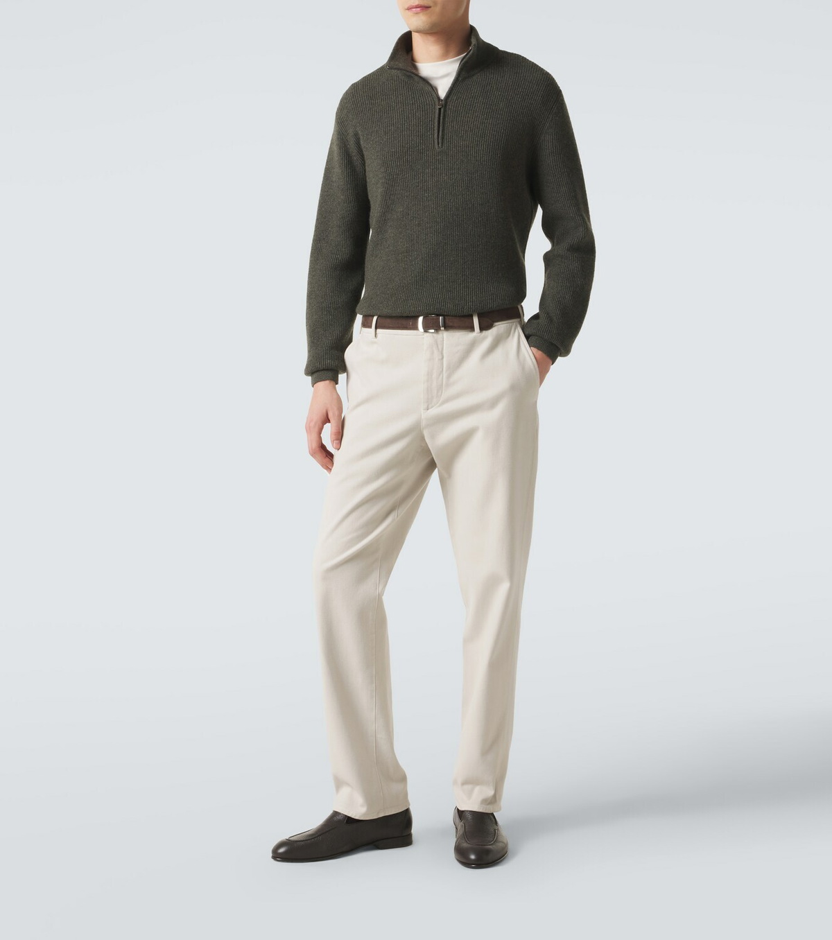 Agnona Cashmere half-zip sweater