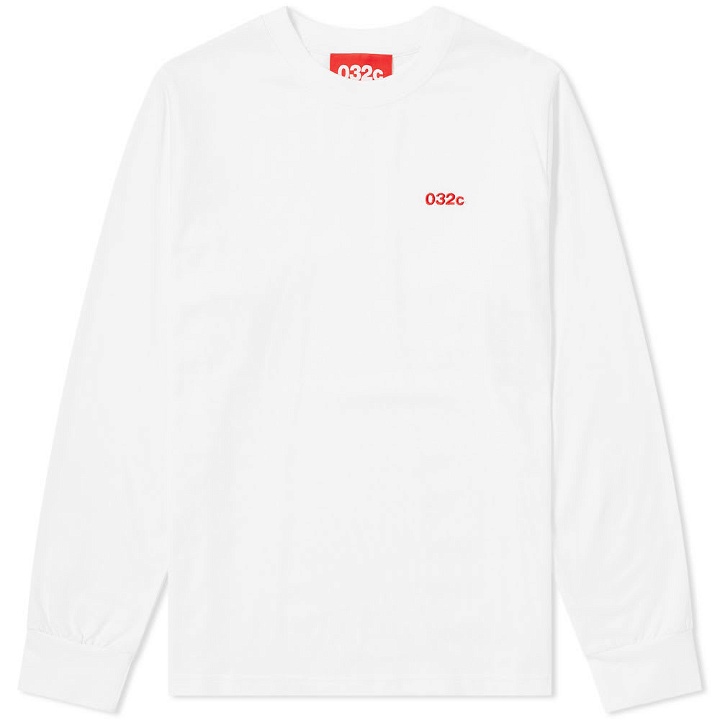 Photo: 032c Long Sleeve Classic Embroidered Logo Tee