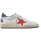 Golden Goose - Ball Star Distressed Leather Sneakers - White