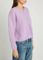 American Vintage Vitow Brushed Alpaca and Wool-blend Cardigan Light Purple