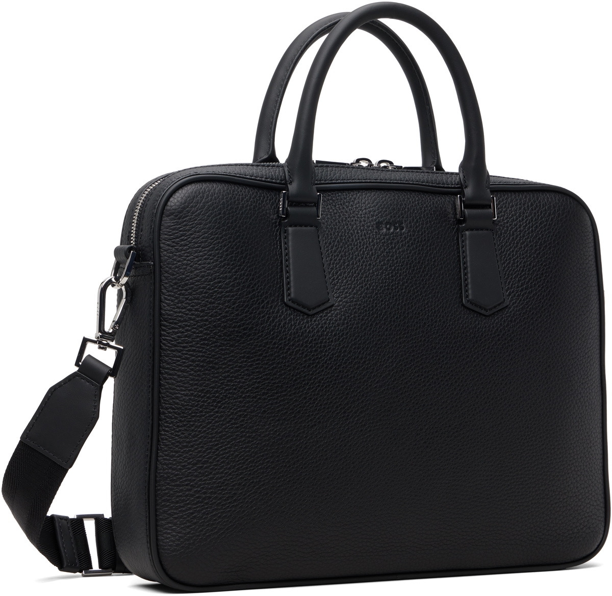 BOSS Black Embossed Logo Document Briefcase