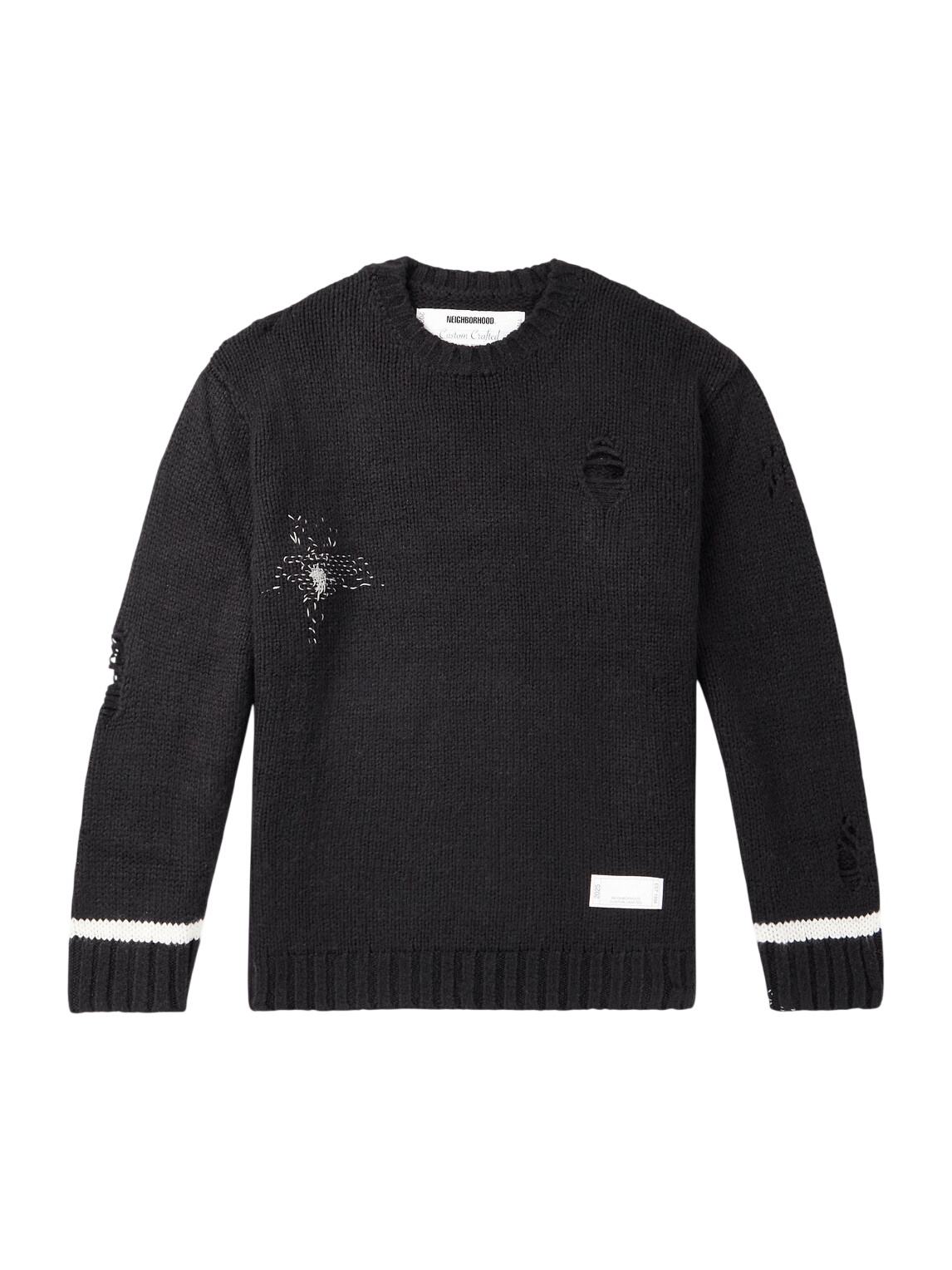 Neighborhood - Savage Distressed Knitted Sweater - Gray Neighborhood
