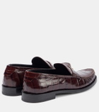 Victoria Beckham Croc-effect leather loafers