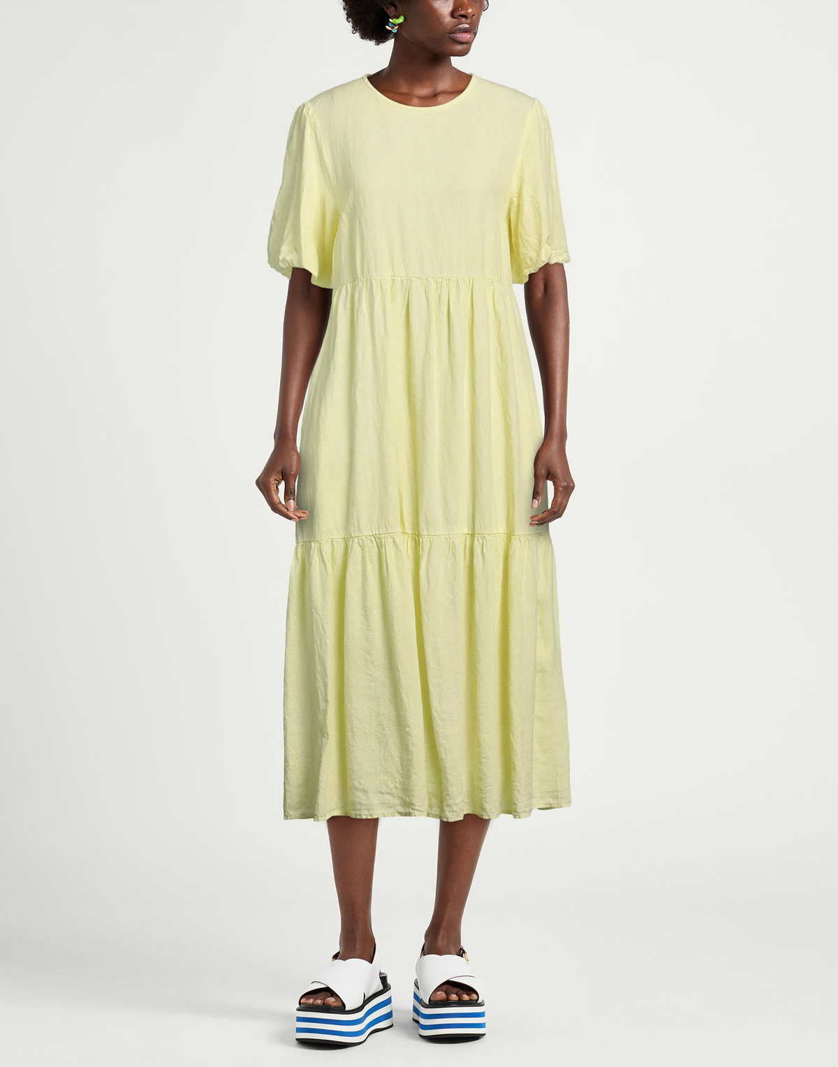 Peserico Womens Midi dress in Yellow