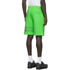 GCDS Green French Terry Bermuda Shorts