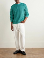 Noah - Summer Shaker Ribbed Organic Cotton Sweater - Blue