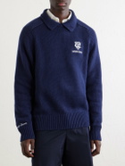 Polo Ralph Lauren - Wimbledon Logo-Appliquéd Cotton Sweater - Blue