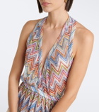 Missoni Zigzag halterneck minidress