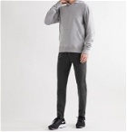 TRACKSMITH - Session Slim-Fit Tapered Mesh-Panelled Stretch-Knit Sweatpants - Gray