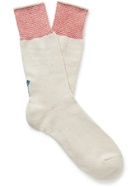 ANONYMOUS ISM - Mayo Birdseye Mélange Recycled Cotton-Blend Socks - Neutrals