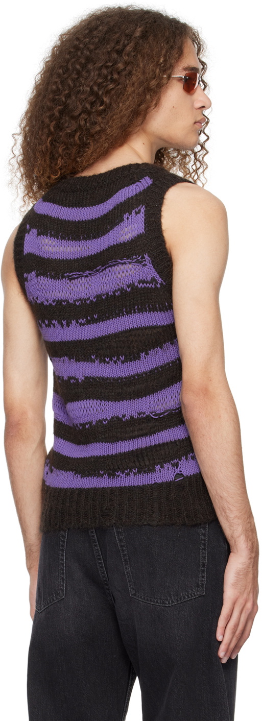 Acne Studios Brown & Purple Distressed Vest
