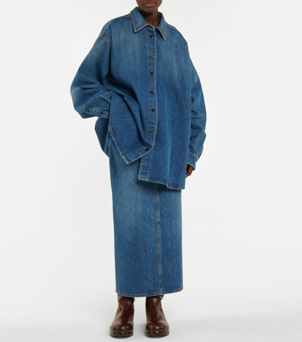 The Row Frannie denim shirt The Row