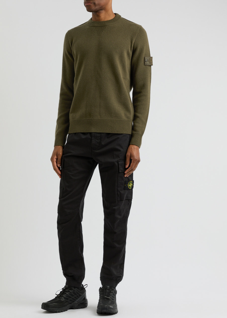 Stone Island Knit Jumper - Dark Green - Extra Large