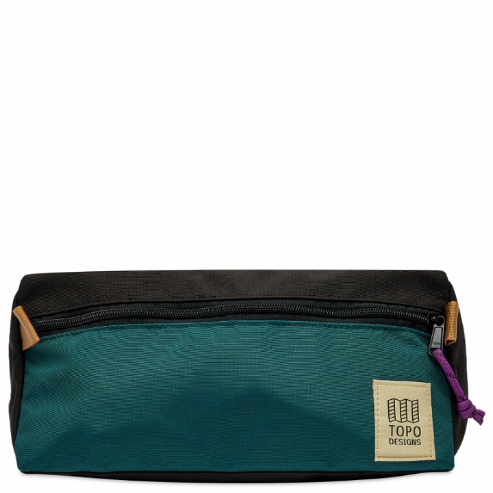 Photo: Topo Designs Dopp Kit Wash Bag in Botanic Green& Black